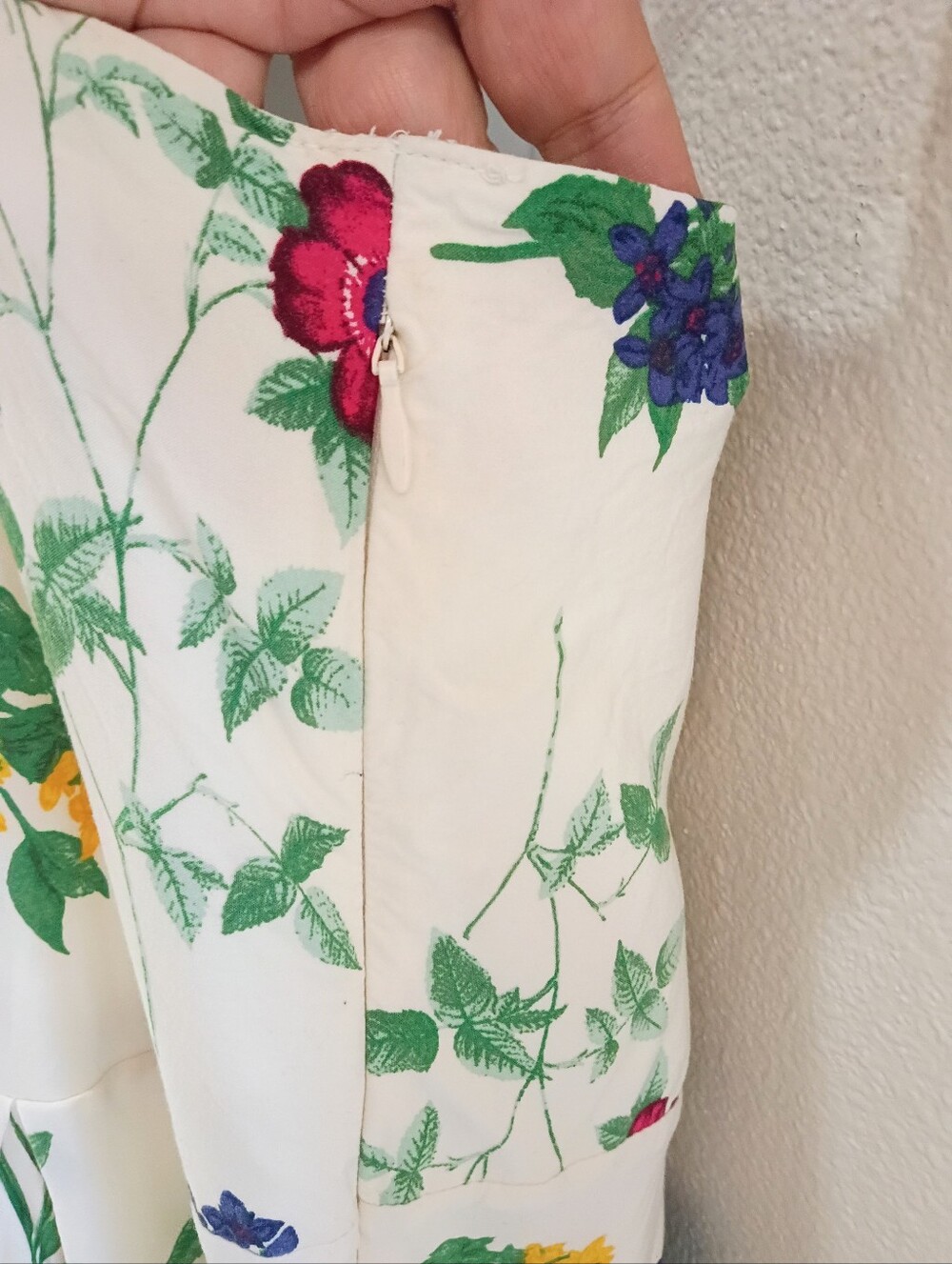 Old Navy Floral Spaghetti-Strap Midi Dress White with Pink Yellow Blooms Summer - Picture 6 of 10